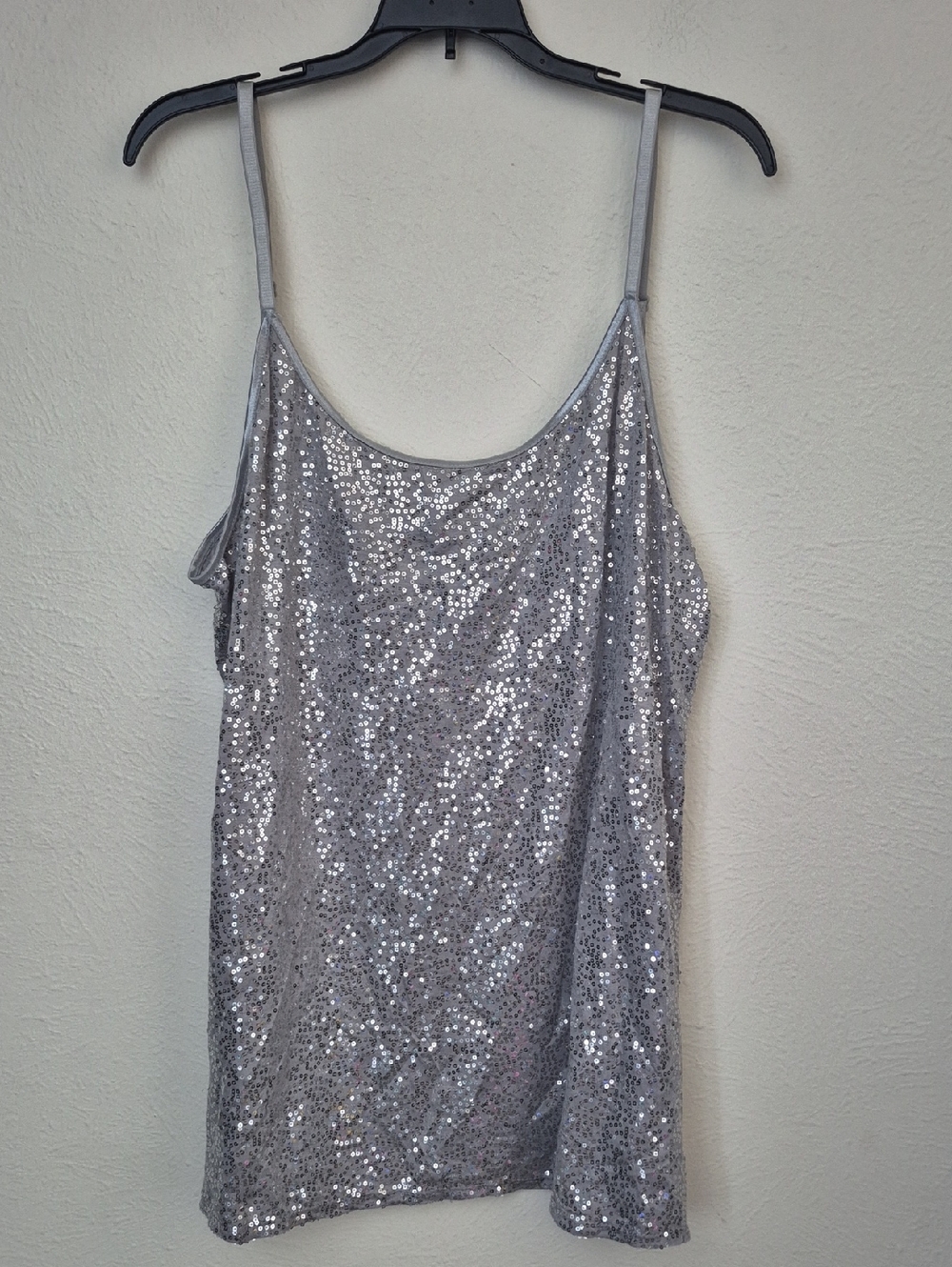 Heart & Hips Silver Sequin Tank Top
